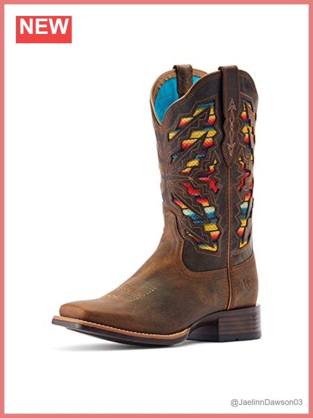 Ariat Women's Laney Venttek 360° Western Boot Pull On Square Toe Calf High